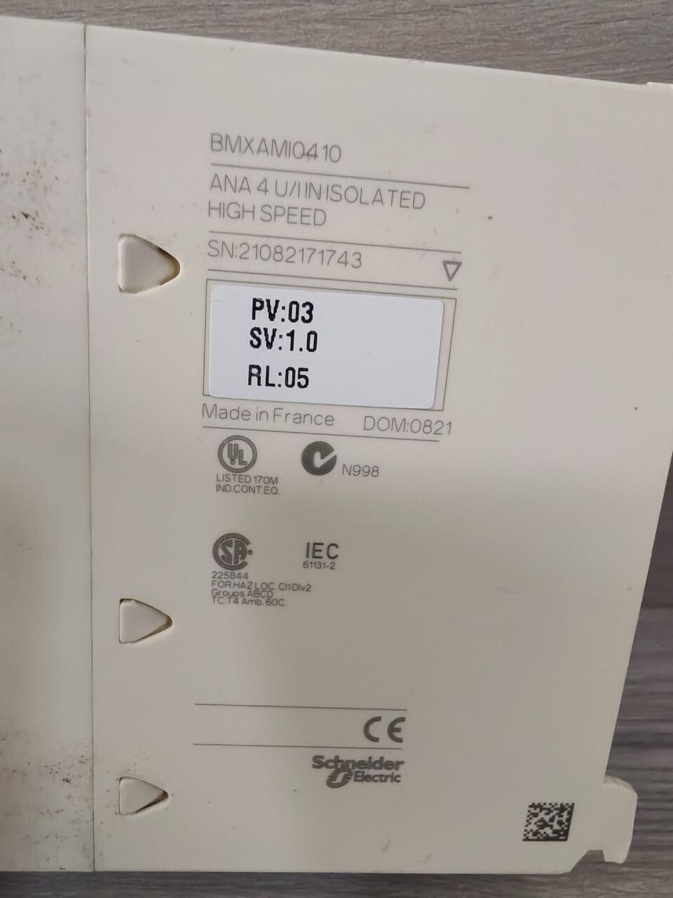 Schneider Electric BMXAMI0410 SCHNEIDER ELECTRIC BMXAMI0410 | ANALOG ISOLATED HIGH LEVEL INPUT MODULE 2