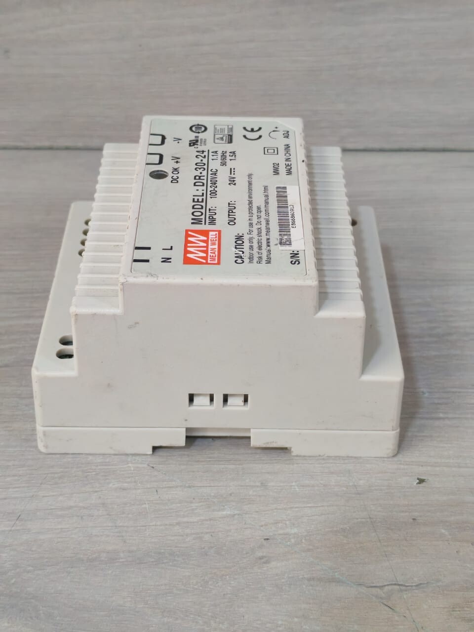 MEAN WELL DR-30-24 MEANWELL DR-30-24 SWITCH POWER SUPPLY 100-240VAC 7