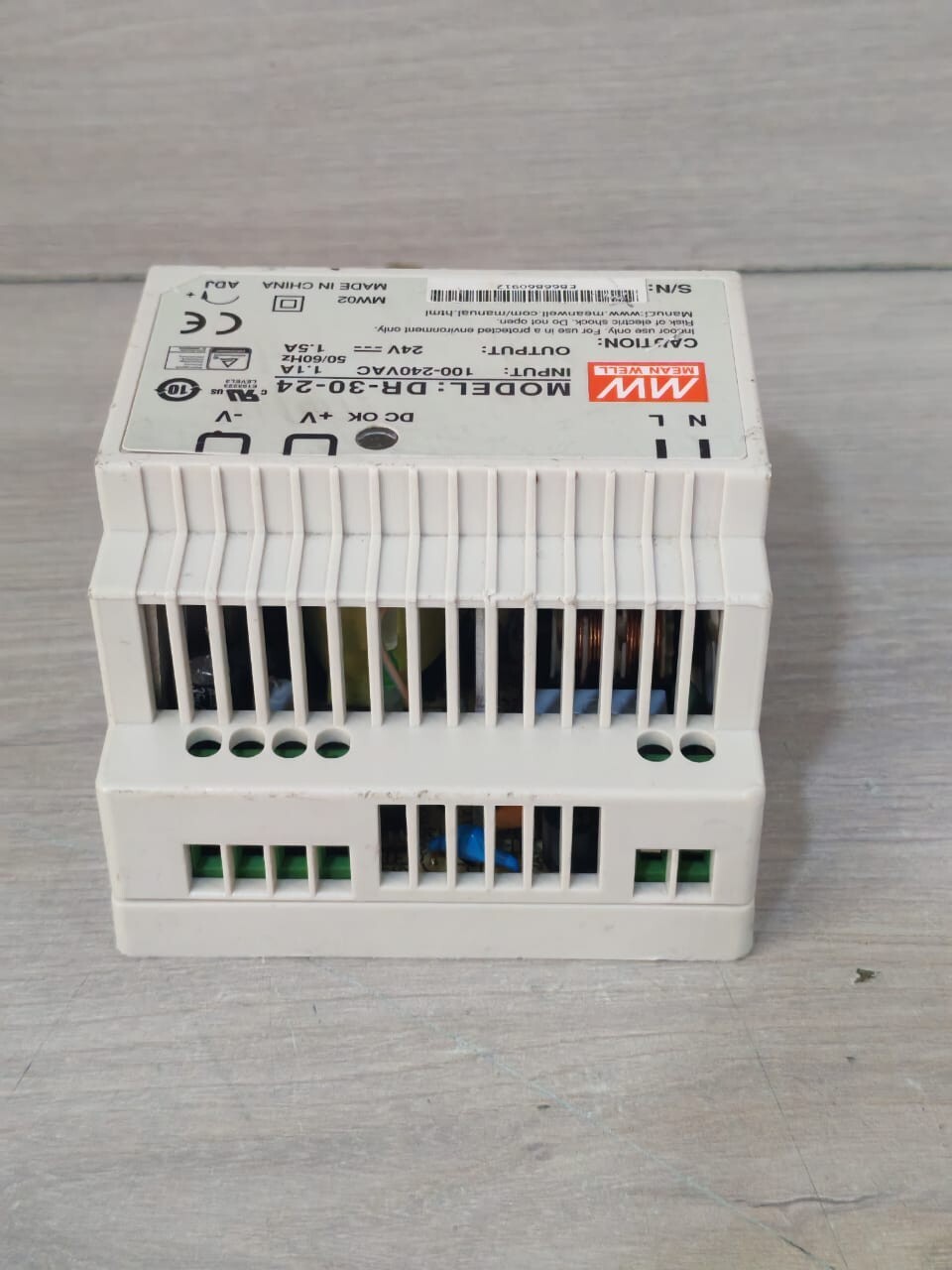 MEAN WELL DR-30-24 MEANWELL DR-30-24 SWITCH POWER SUPPLY 100-240VAC 9