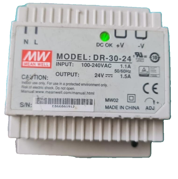 MEANWELL DR-30-24 SWITCH POWER SUPPLY 100-240VAC