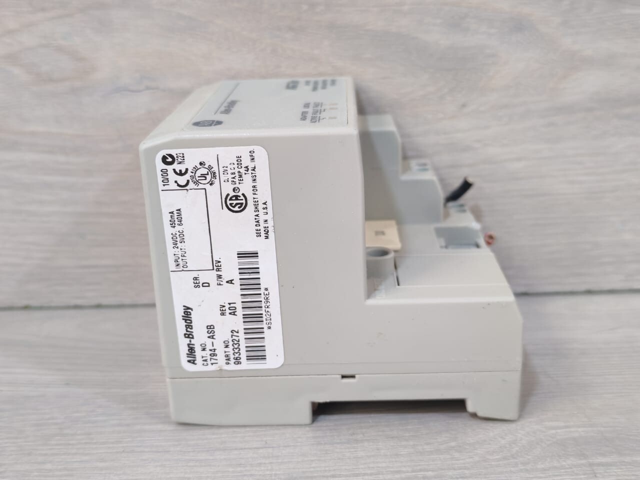 Allen-Bradley 96333272 Allen-Bradley 1794-ASB Ser.D Power Supply Rio Adapter 96333272 Rev A01 F/W Rev A 4