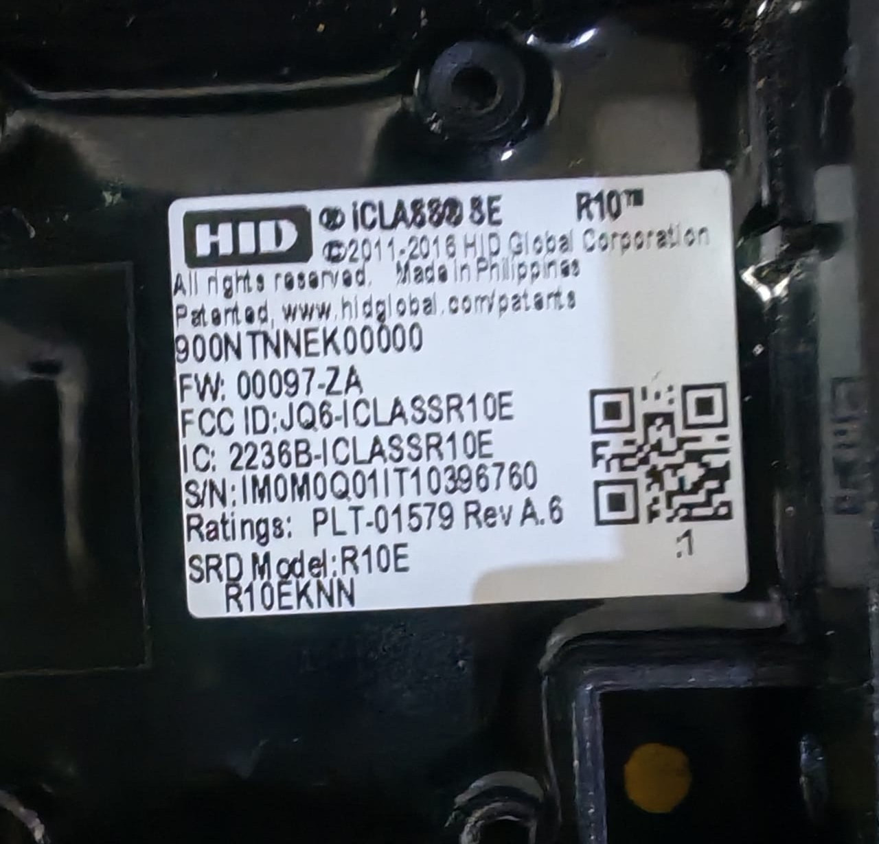 HID 900NTNNEK00000 HID iClass SE R10 900NTNNEK00000 FW: 00097-ZA Mini Access control Card Reader 2