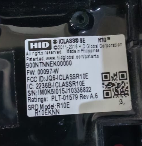 HID 900NTNNEK00000 HID iClass SE R10 900NTNNEK00000 FW: 0097-W Mini Access control Card Reader 2