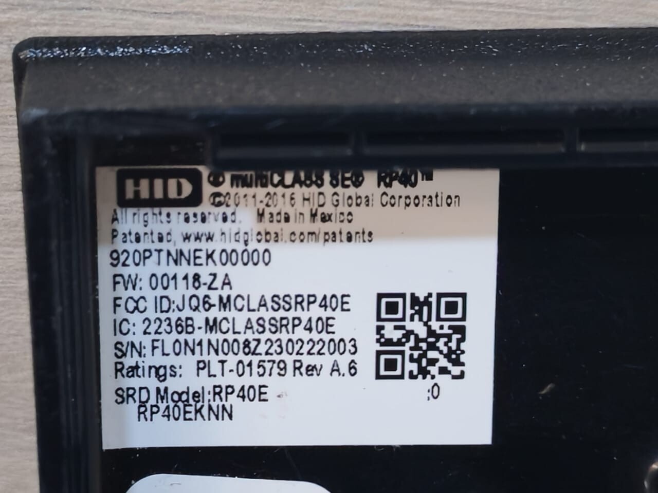 HID RP40 HID 920PTNNEK00000 multiCLASS SE RP40 Smart Card Reader 2