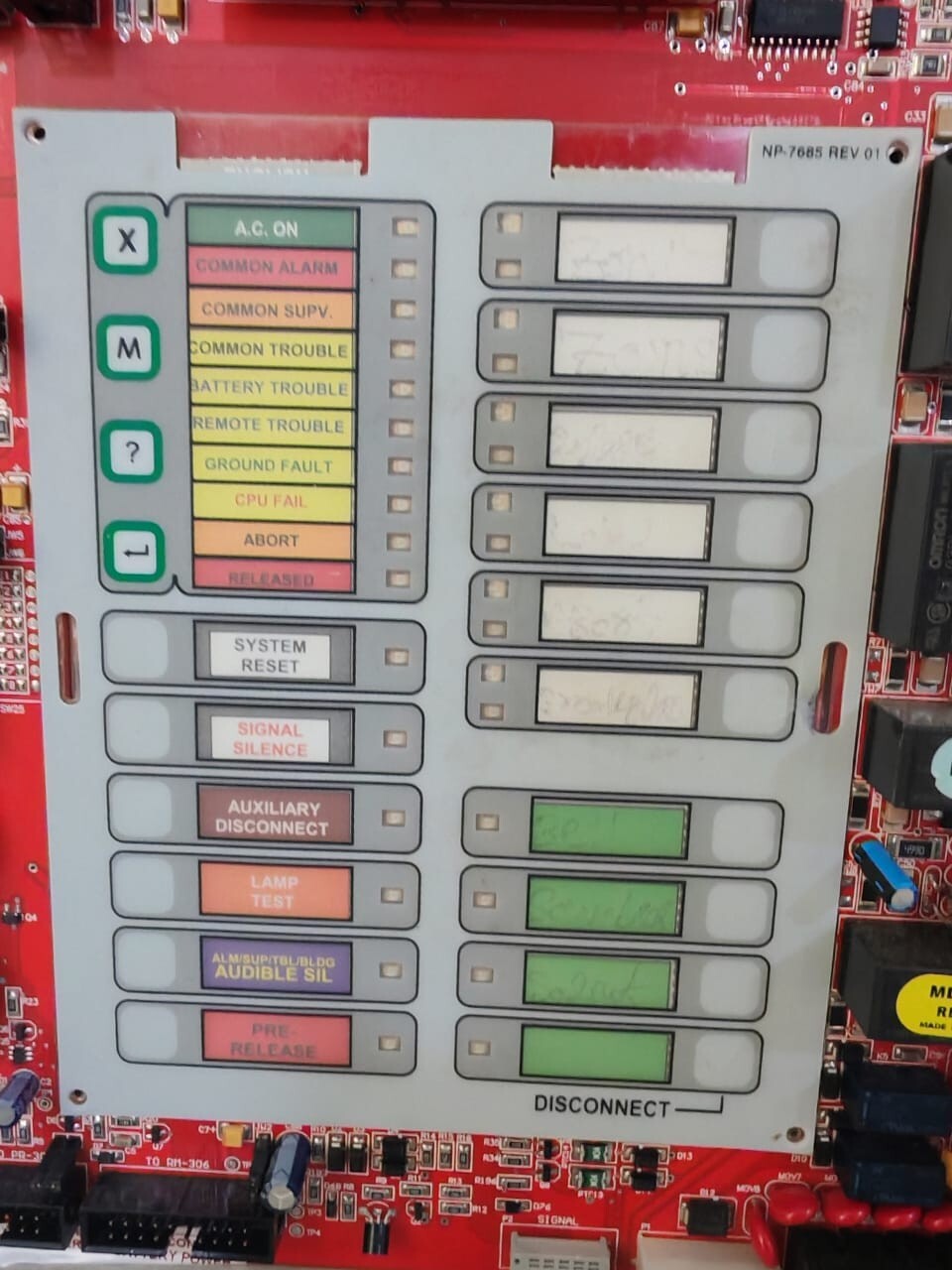 Mircom MD-1210 Rev.A / NP-7685 Rev.01 Mircom NP-6109 R.4 FIRE ALARM SUB-ASSEMBLY 3PBL WITH MD-1210 3