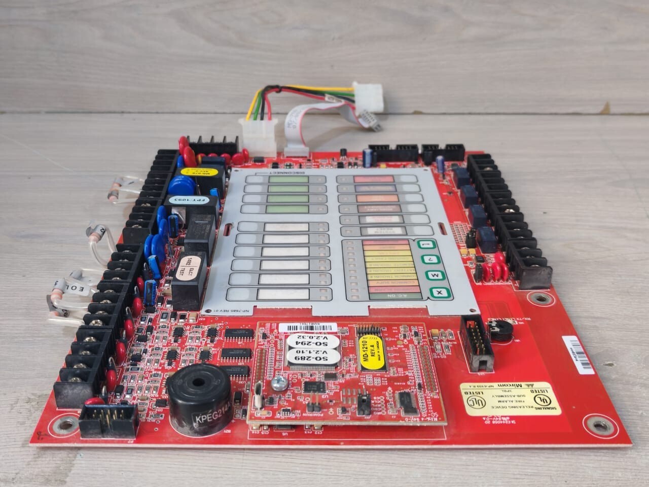 Mircom MD-1210 Rev.A / NP-7685 Rev.01 Mircom NP-6109 R.4 FIRE ALARM SUB-ASSEMBLY 3PBL WITH MD-1210 7