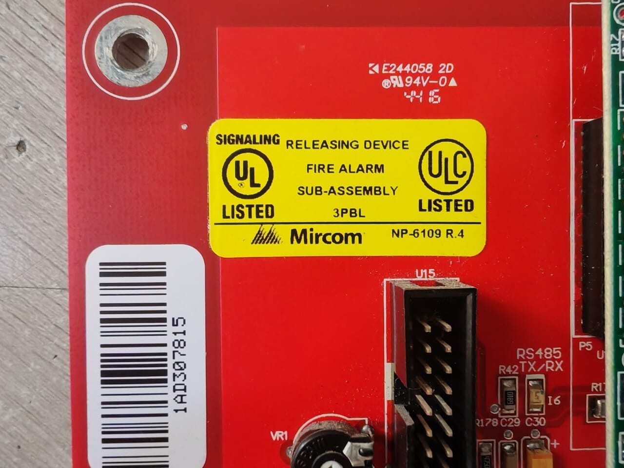Mircom MD-750 Mircom NP-6109 R.4 FIRE ALARM SUB-ASSEMBLY 3PBL WITH MD-750 4