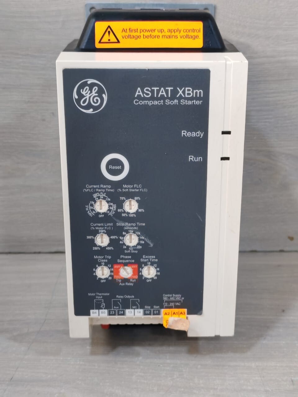 GE 872869-QC 11B018X GE ASTAT XBM 872869-QC 11B018X COMPACT SOFT STARTER 200-240VAC 4