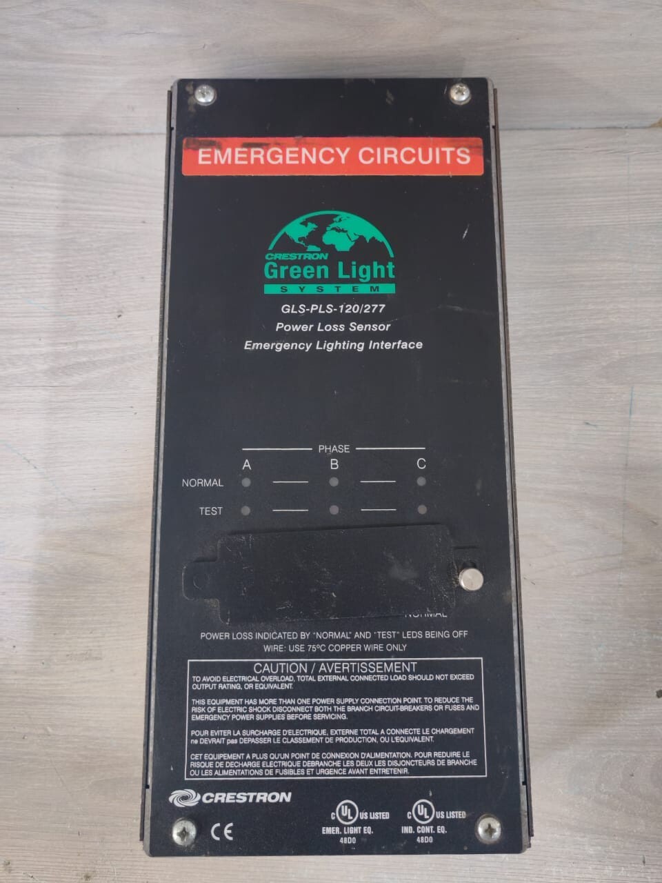 GE PLS-120 CRESTRON GLS-PLS-120/277 GREEN-LIGHT EMERGENCY LIGHTING POWER LOSS SENSOR 2