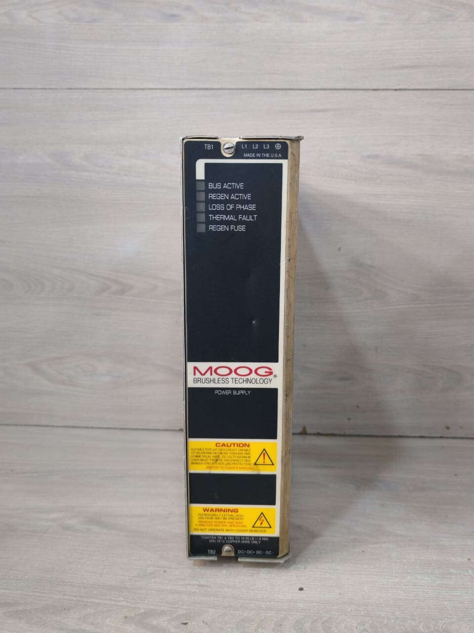 MOOG 150-E503 250 VAC BRUSHLESS TECHNOLOGY POWER SUPPLY
