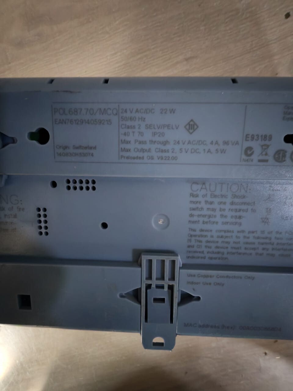 Siemens POL687.70 SIEMENS POL687.70/MCQ MicroTech III MT3006 BASE CONTROLLER 4