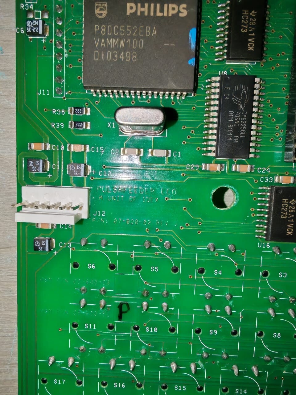 PULSAFEEDER 07-020-02 REV J PULSAFEEDER ECO A UNIT OF IDEX P/N 07-020-02 REV J MAIN BOARD - WITHOUT SCREEN 8