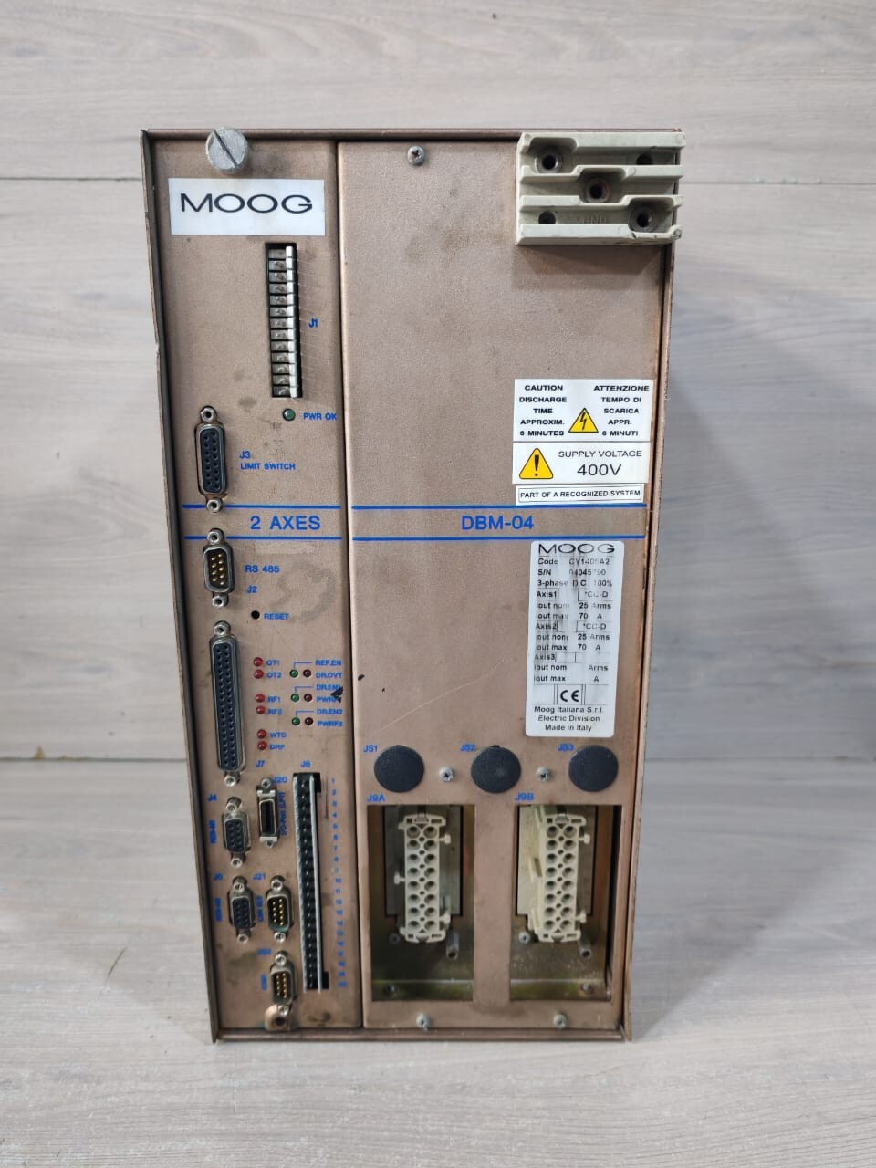 MOOG DBM-04 CY1405A23-PHASE2 AXIS 400V POWER SUPPLY