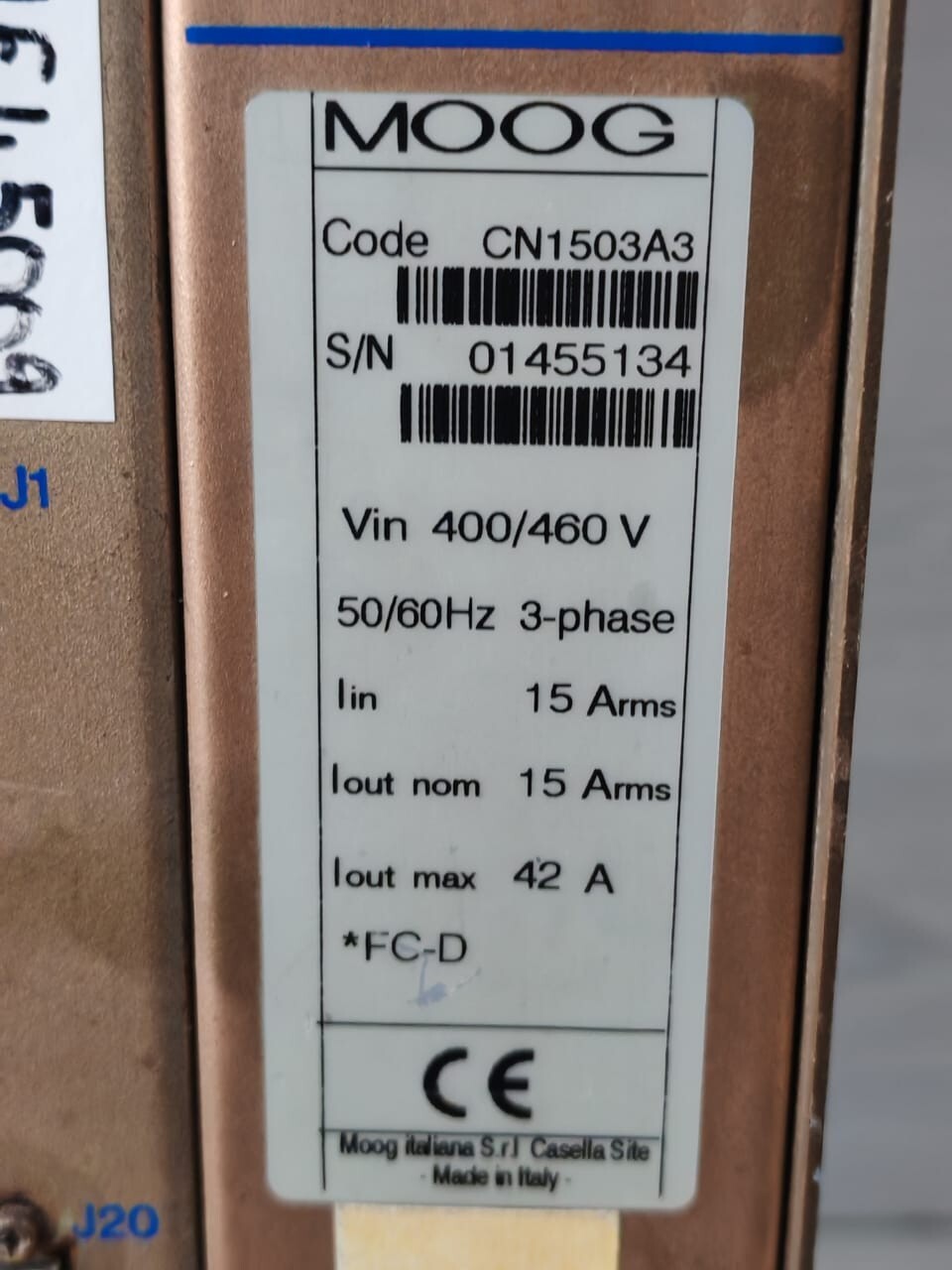 Moog CN1503A3 MOOG DBS CN1503A3 3-PHASEBF/W V3.0 400/460V DYNAMIC BRAKING UNIT 2