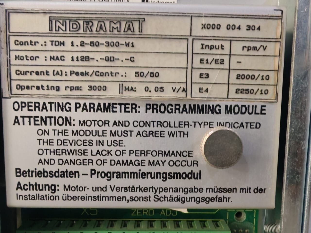 Bosch Rexroth 1.2-50-300-W1 Indramat TDM 1.2-50-300-W1 / TDM 1.2-050-300-W1-0 A.C Servo Controller 3
