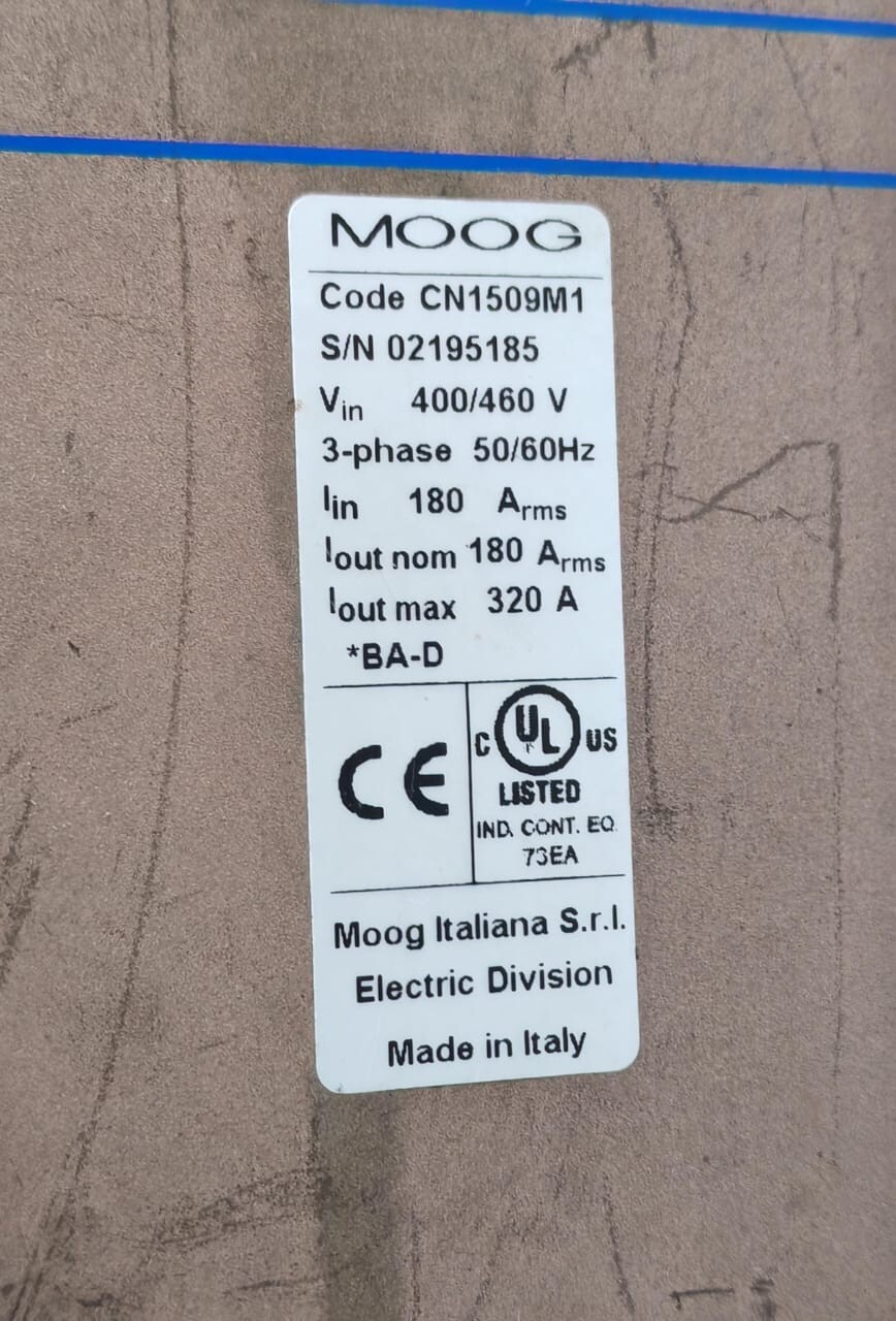 Moog CN1509M1 MOOG DBS CN1509M1 400/460V 50/60Hz 3-PHASE SERVO DRIVE 7