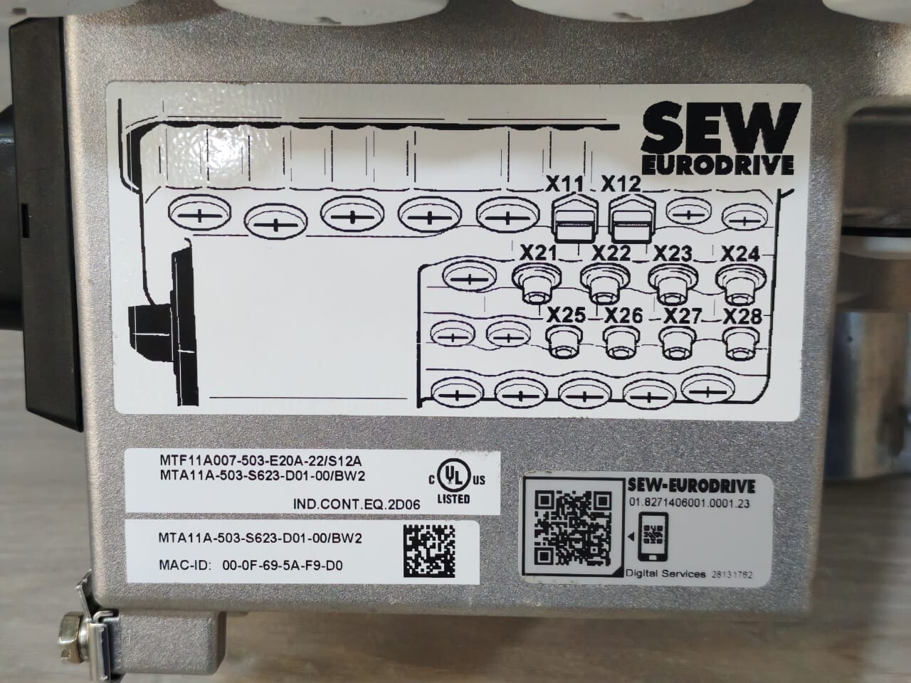 SEW Eurodrive MTF11A007-503-E20A-22/S12A SEW MOVIFIT MTF11A007-503-E20A-22/S12A+ MTA11A-503-S623-D01-00/BW2 EURODRIVE 7