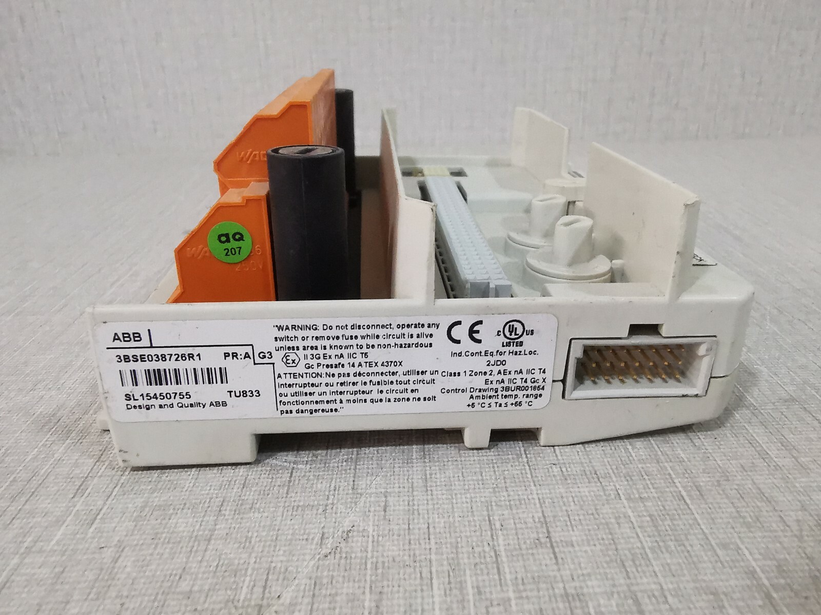 ABB TU833 ABB TU833 Base Unit 3BSE038726R1 - BASE ONLY 4