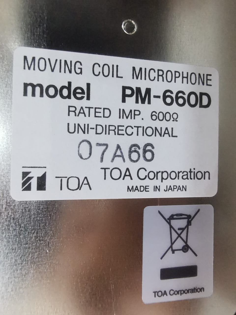 TOA PM-660D TOA PM-660D paging microphone Terminated 4
