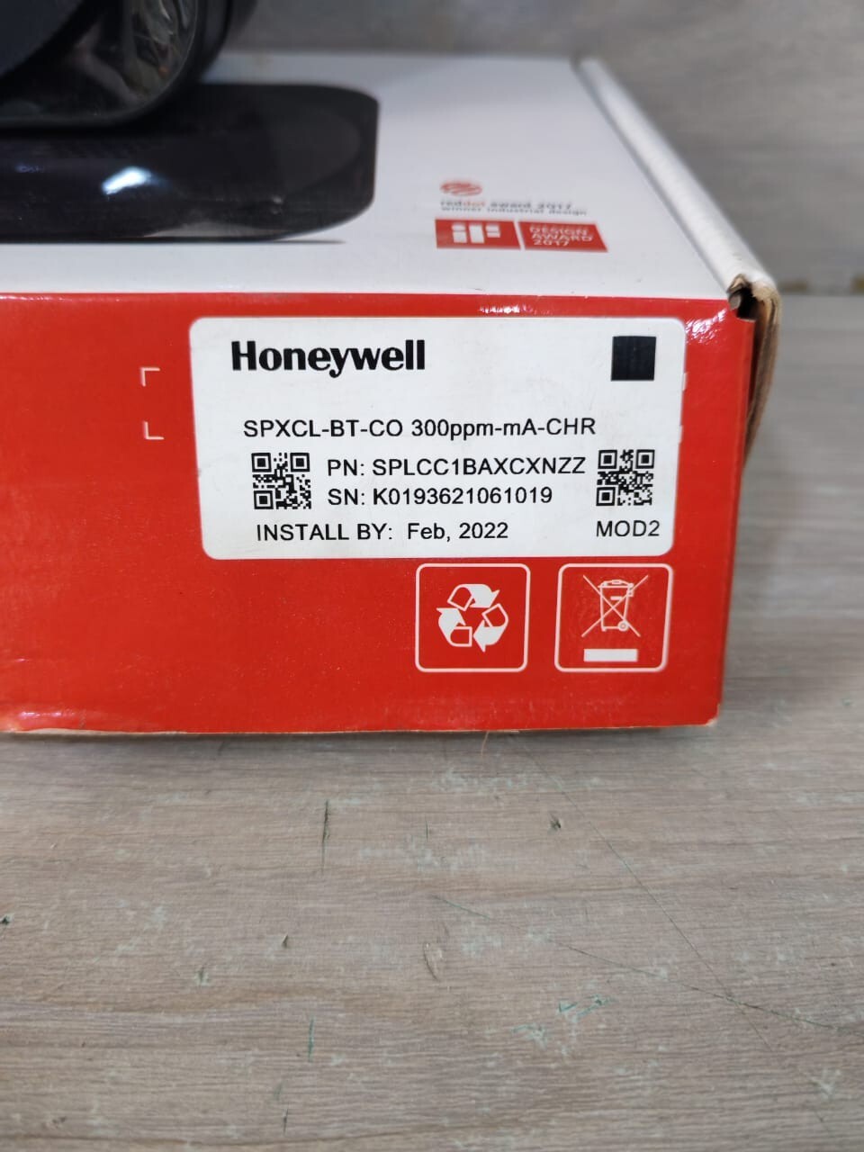 Honeywell SPXCL-BT-CO Honeywell Sensepoint XCL SPXCL-BT-CO 300ppm-mA-CHR Fixed Point Gas Detector 7