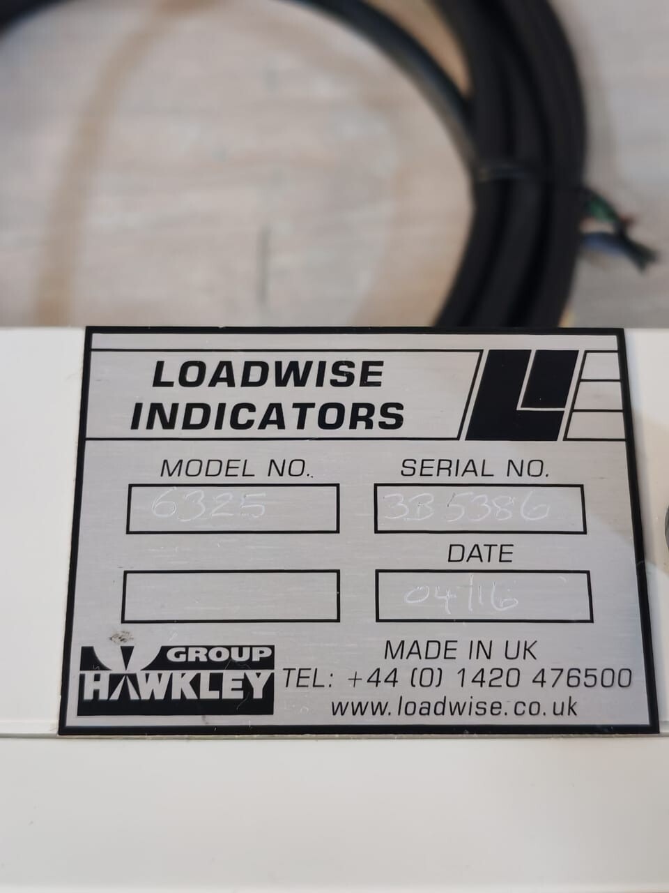 HAWKLEY TIMOTEX 6300/6325 HAWKLEY TIMOTEX 6300 / 6325 LOADWISE INDICATORS 6