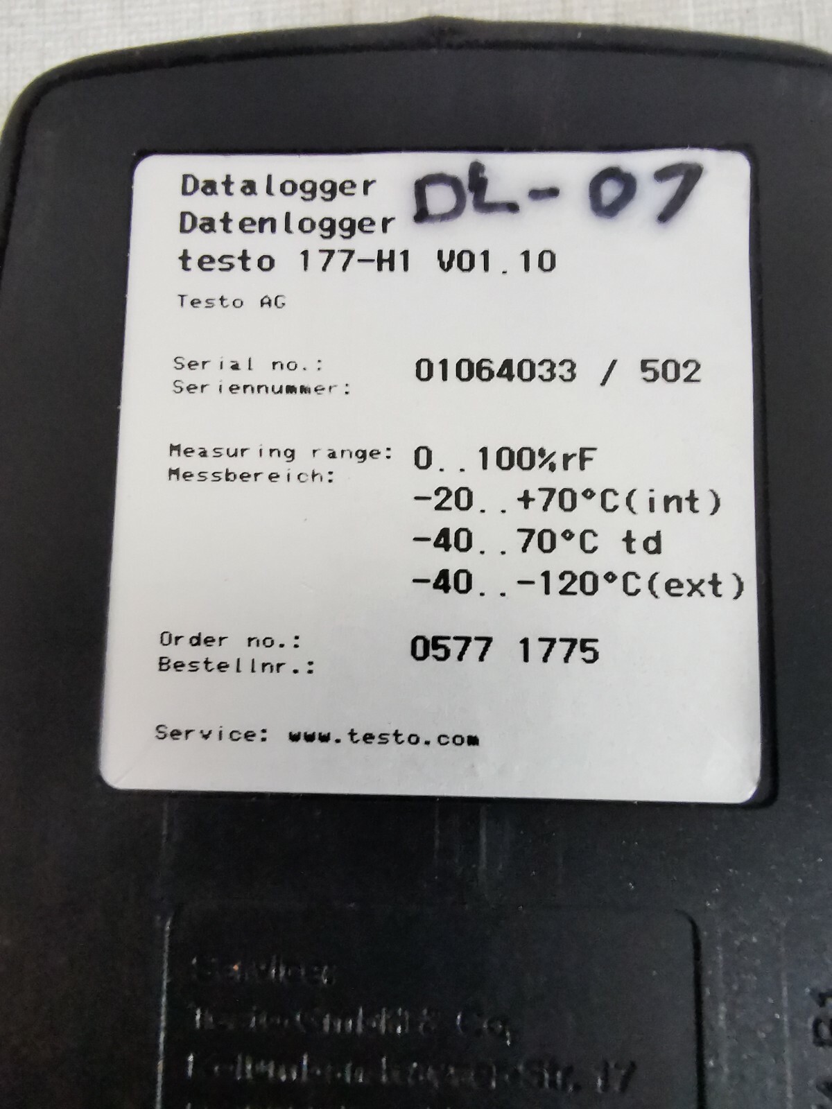 Testo TESTO-177 TESTO 177-H1 Humidity Temperature Data Logger 6