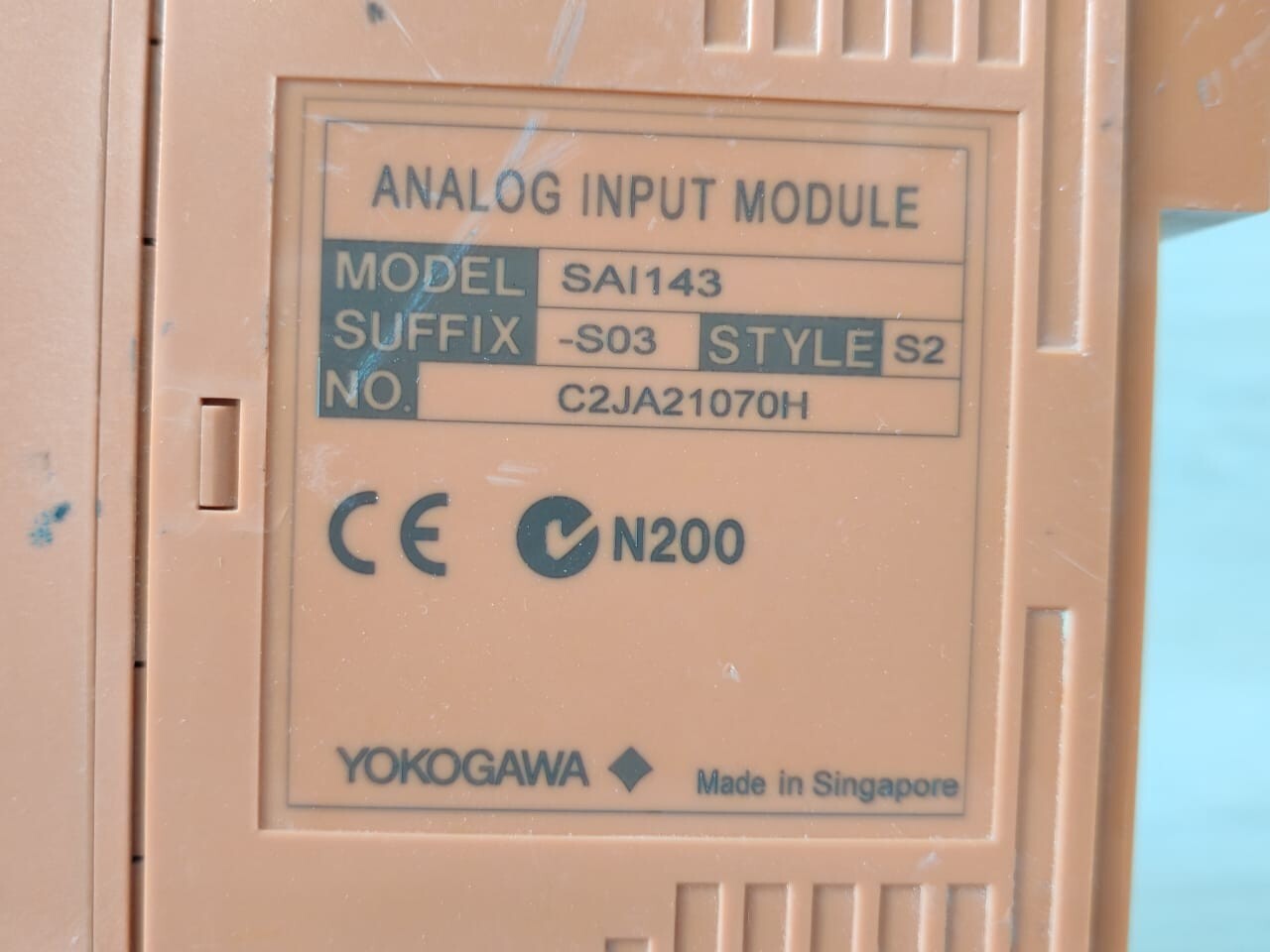 Yokogawa SAI143-S03 Yokogawa SAI143-S03 S2 Analog Input Module with STA4S-00 S1 Terminal Module 3