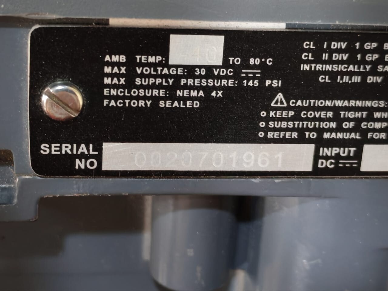 Fisher DVC6030 Fisher DVC6030 Fieldvue Electro-Pneumatic Valve Positioner 30 VDC 9