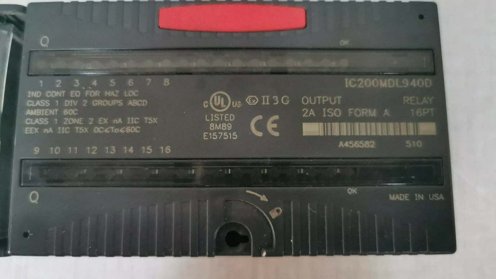 GE IC200MDL940D GE Fanuc IC200MDL940D Output Relay 2a ISO Form A 2