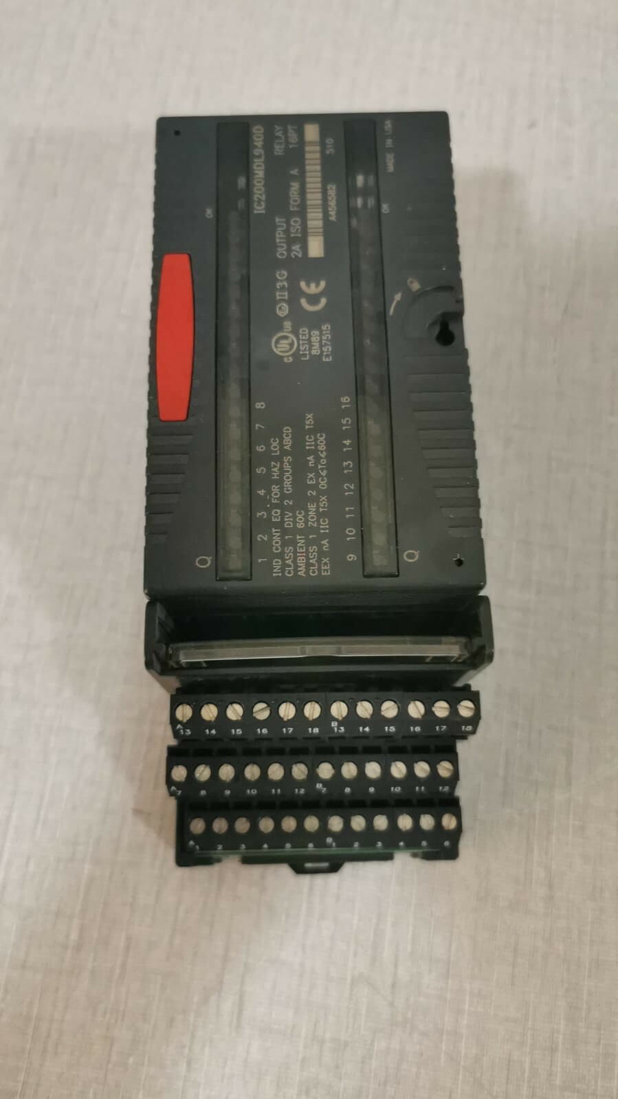 GE IC200MDL940D GE Fanuc IC200MDL940D Output Relay 2a ISO Form A 3