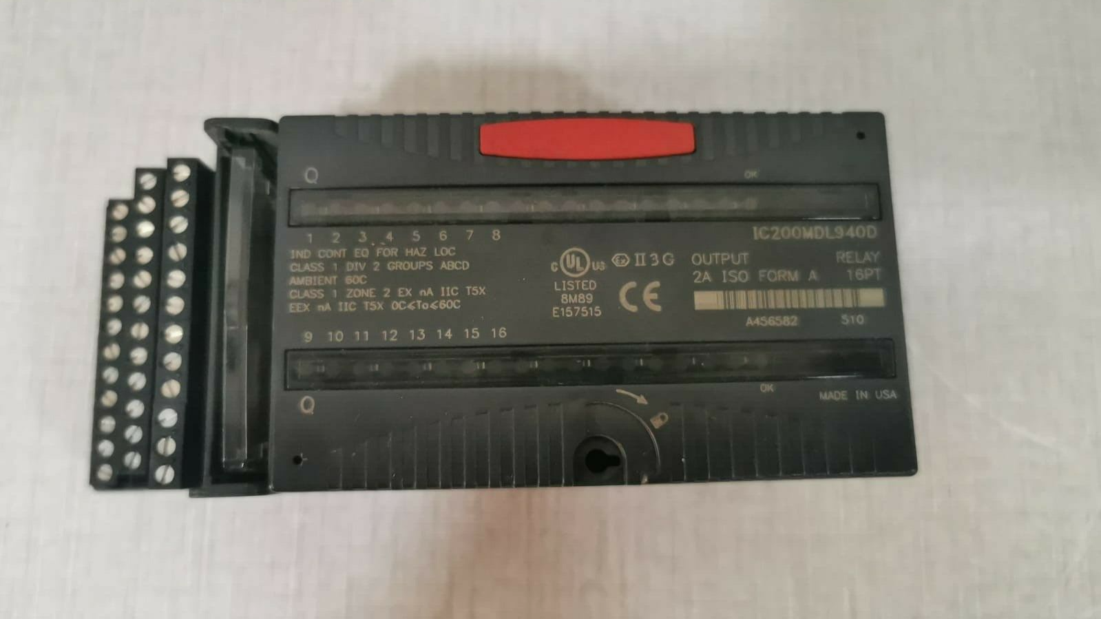 GE IC200MDL940D GE Fanuc IC200MDL940D Output Relay 2a ISO Form A 4