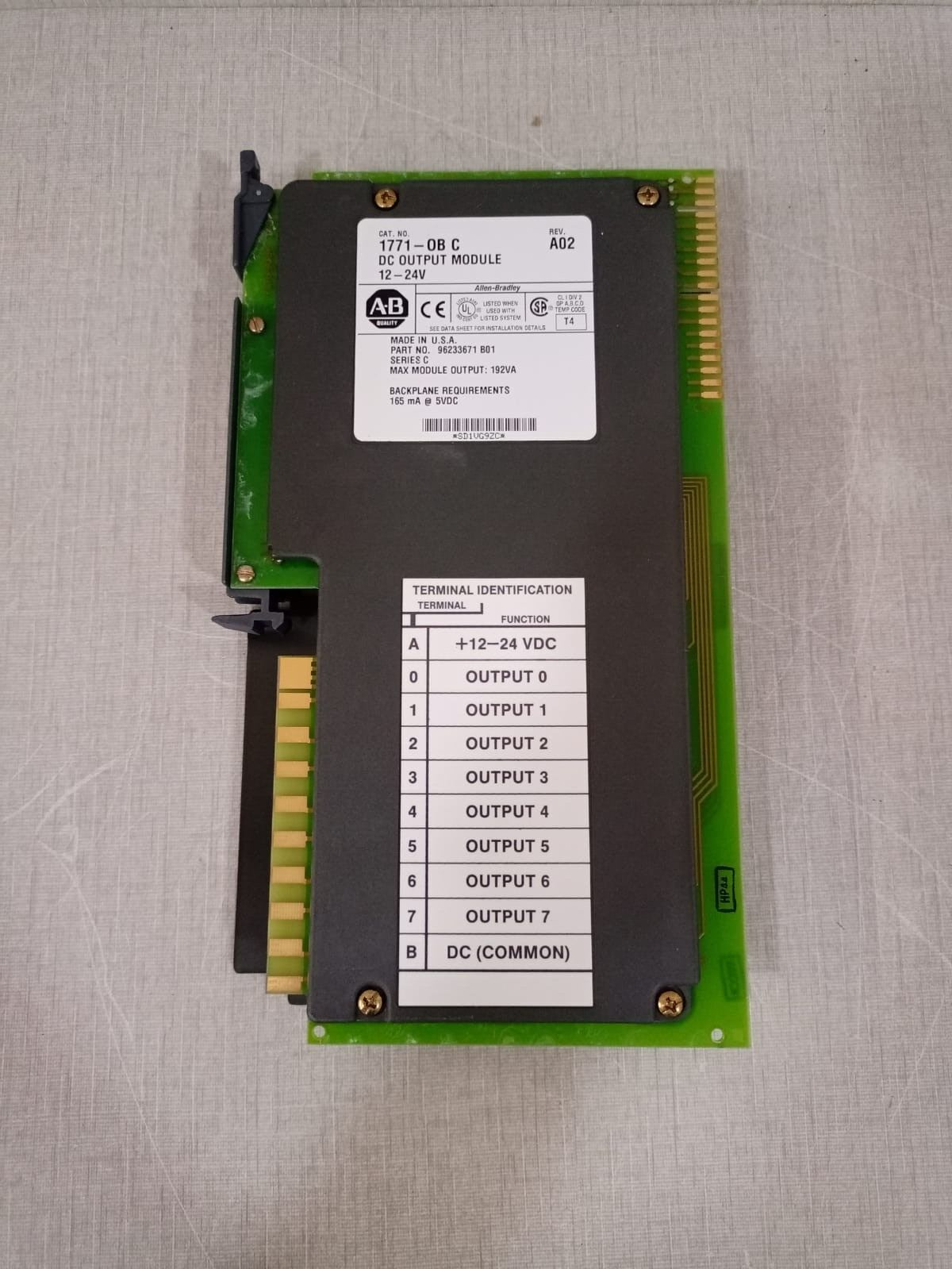Allen Bradley 1771-OB/C DC Output Module | Ser C | Rev A02 | 12-24V