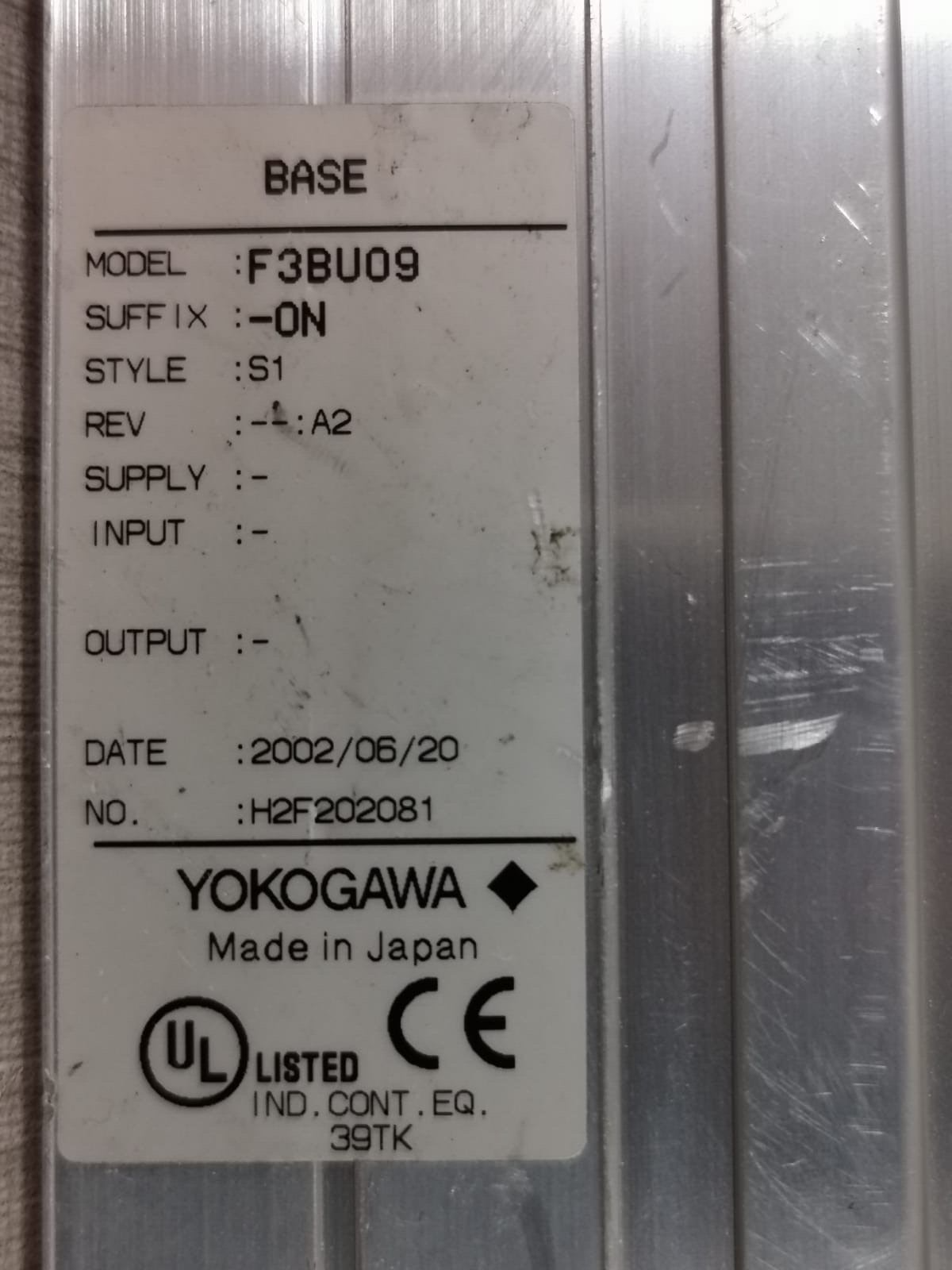 Yokogawa F3BU09-0N-S1 Yokogawa F3BU09-0N S1 Rev. A2 - 9 Slot Base Unit 3