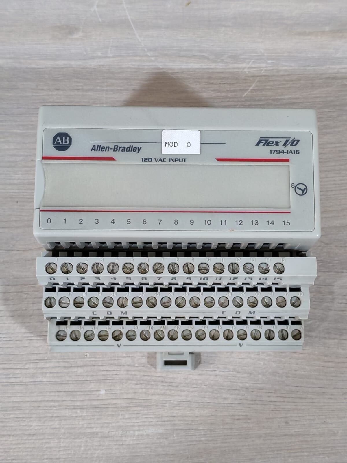 ALLEN-BRADLEY 1794-IA16 &1794-TB3 SER.A Flex I/O 120 VAC INPUT