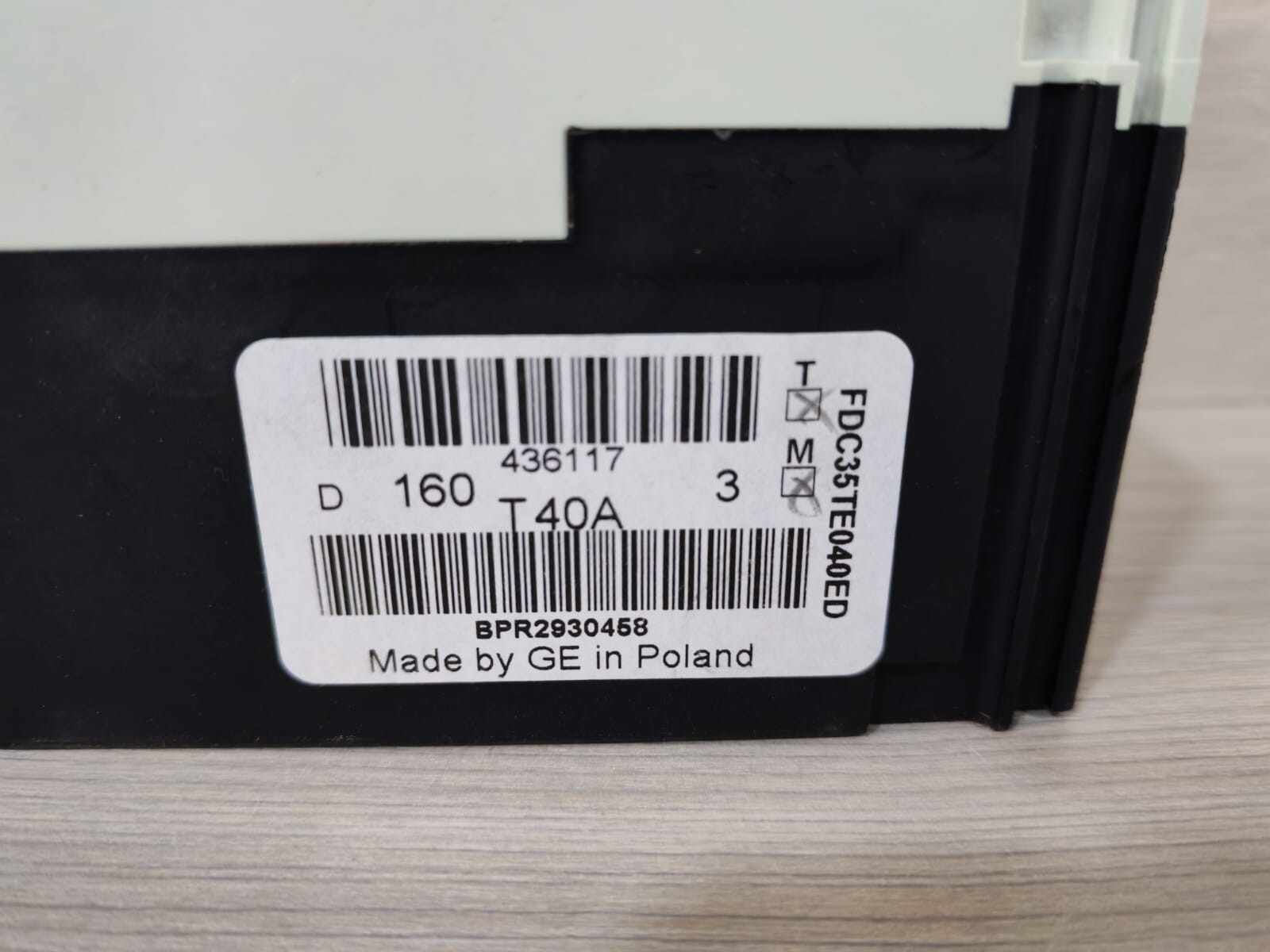 GE FD160 GE FD160 Record Plus Circuit Breaker FDC35TE040ED 10
