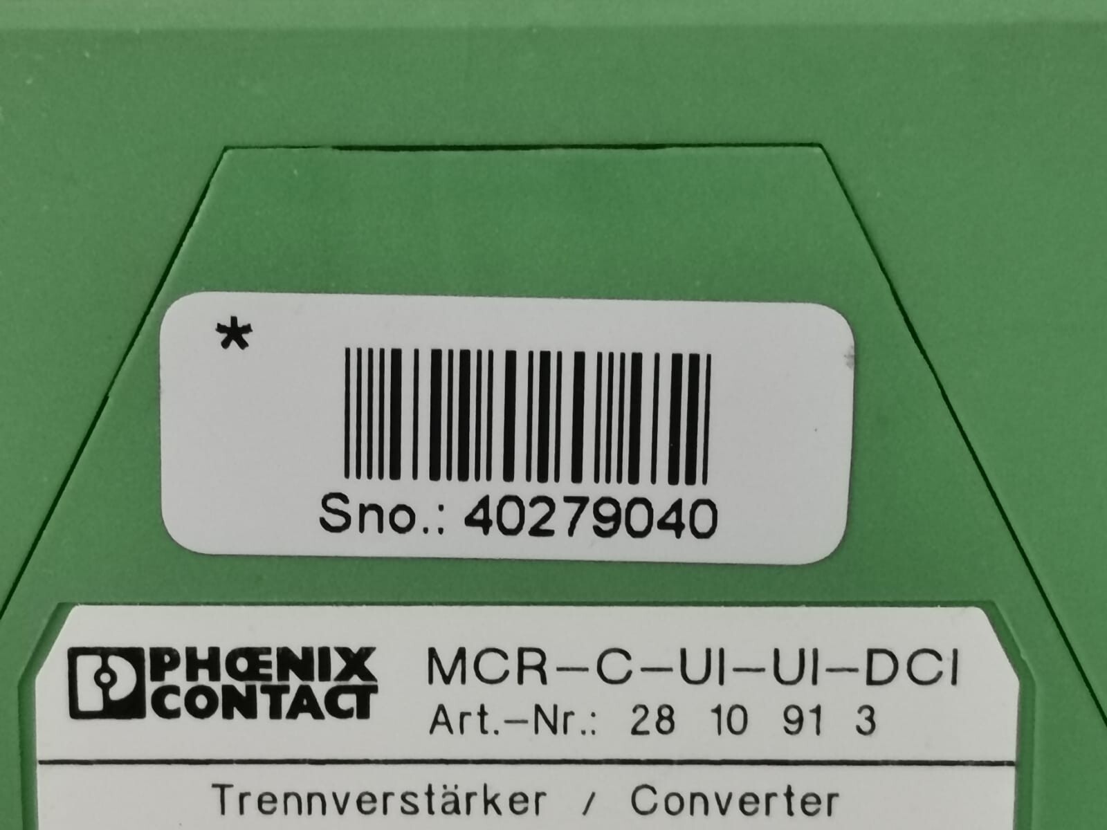 Phoenix Contact DCI-2810913 PHOENIX CONTACT MCR-C-UI-UI-DCI-2810913 Signal Converter 4