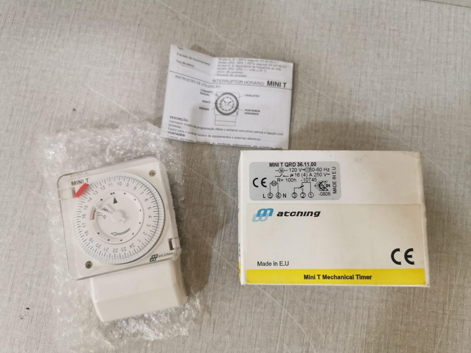 Matching Mini T QRD 36.11.00 Mechanical Timer 120V 50-60Hz