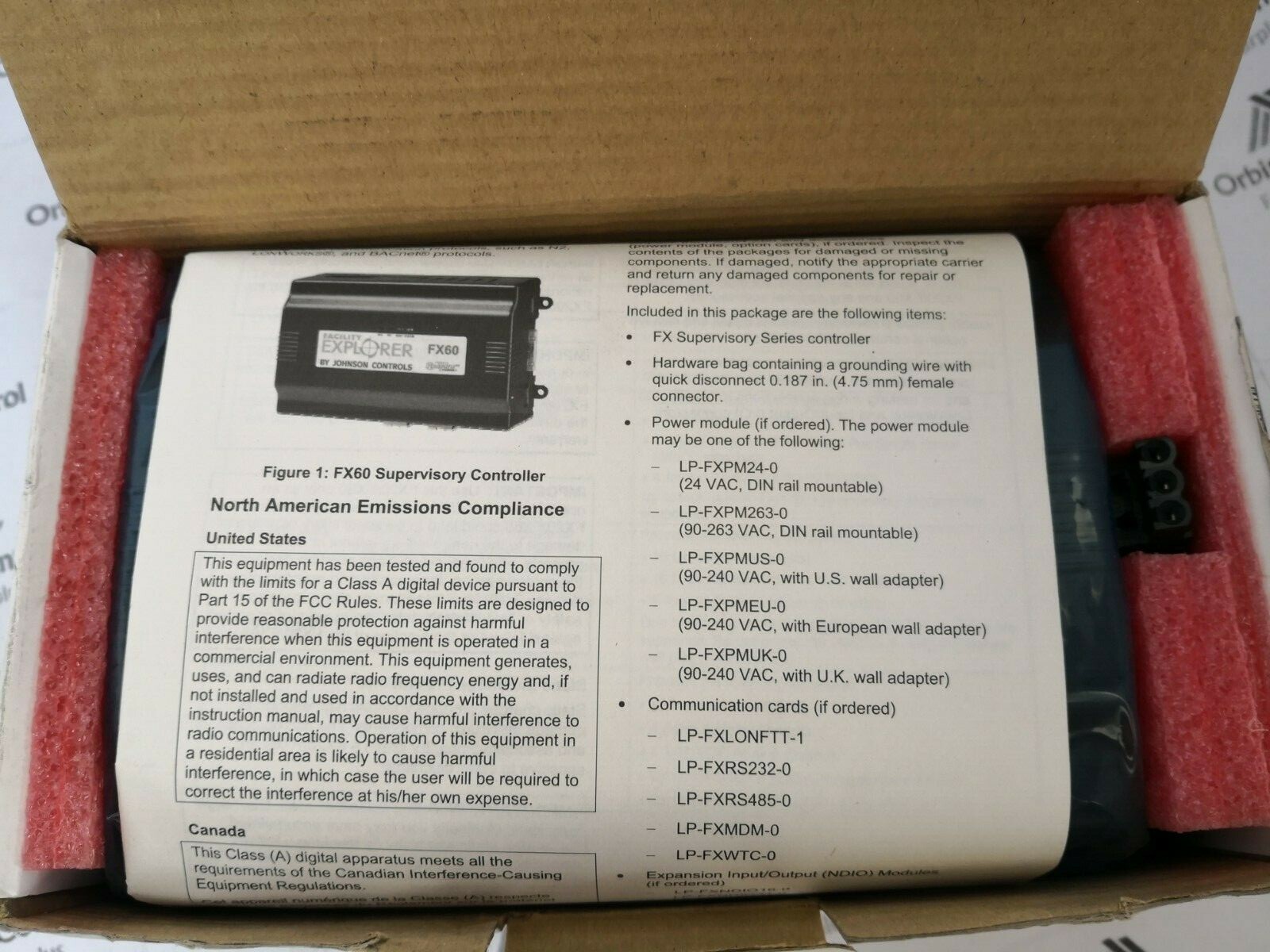 Johnson Controls RAM-64 Johnson Controls LP-FX2011N-1 Supervisory Controller FX20/128MB RAM 64 MB FLASH 2