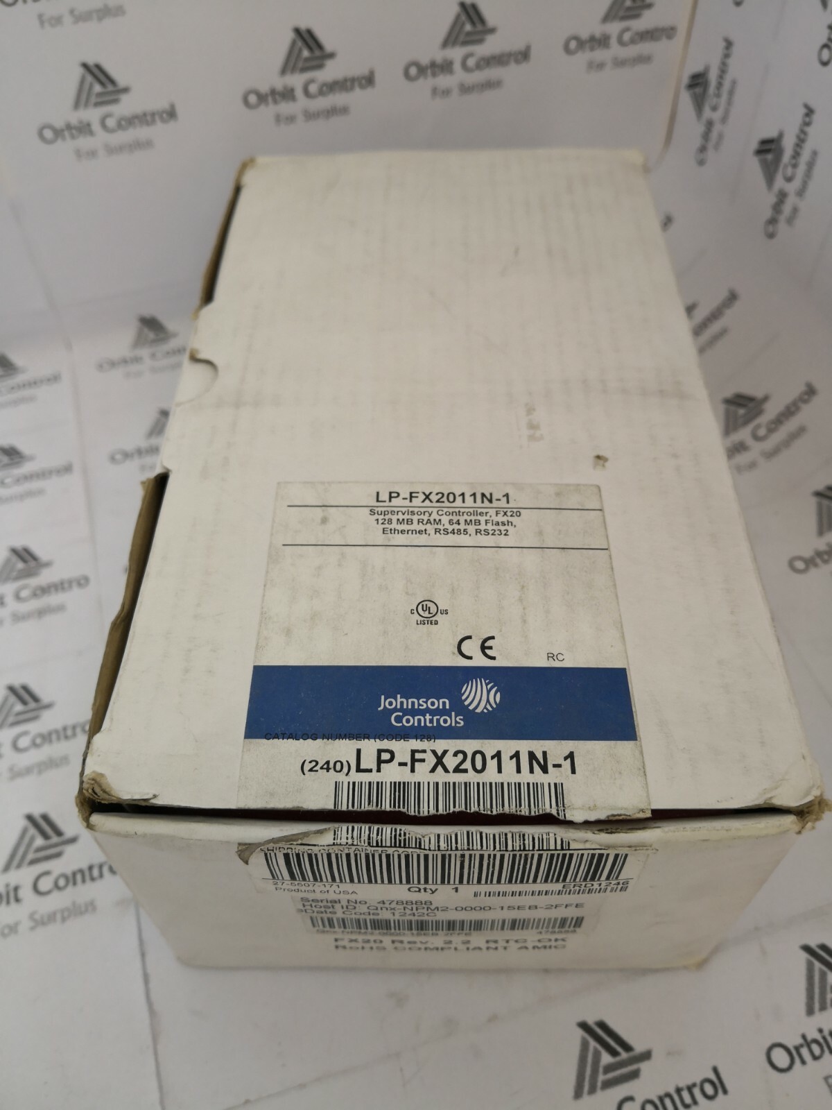 Johnson Controls RAM-64 Johnson Controls LP-FX2011N-1 Supervisory Controller FX20/128MB RAM 64 MB FLASH 6