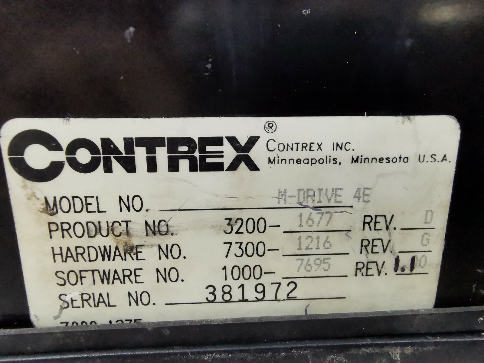 CONTREX M-DRIVE-4E CONTREX M-DRIVE 4E 3200-1677 REV D Integrated Controller 8