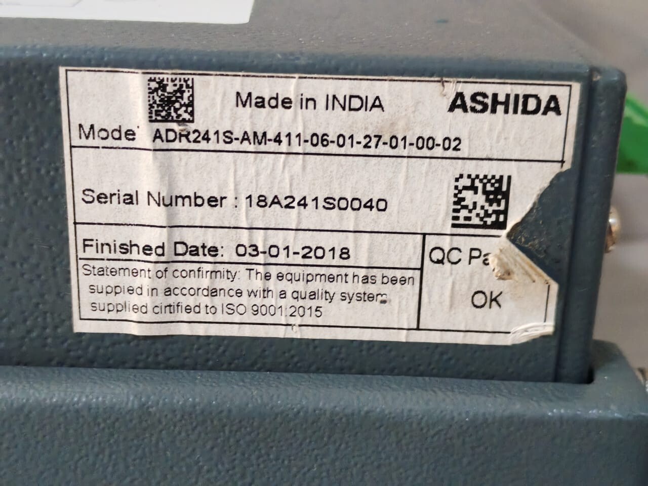 ASHIDA AM-411-06-01-27-01-00-02 ASHIDA ADR241S-AM-411-06-01-27-01-00-02 NUMERICAL SELF POWERED PROTECTION RELAY 10