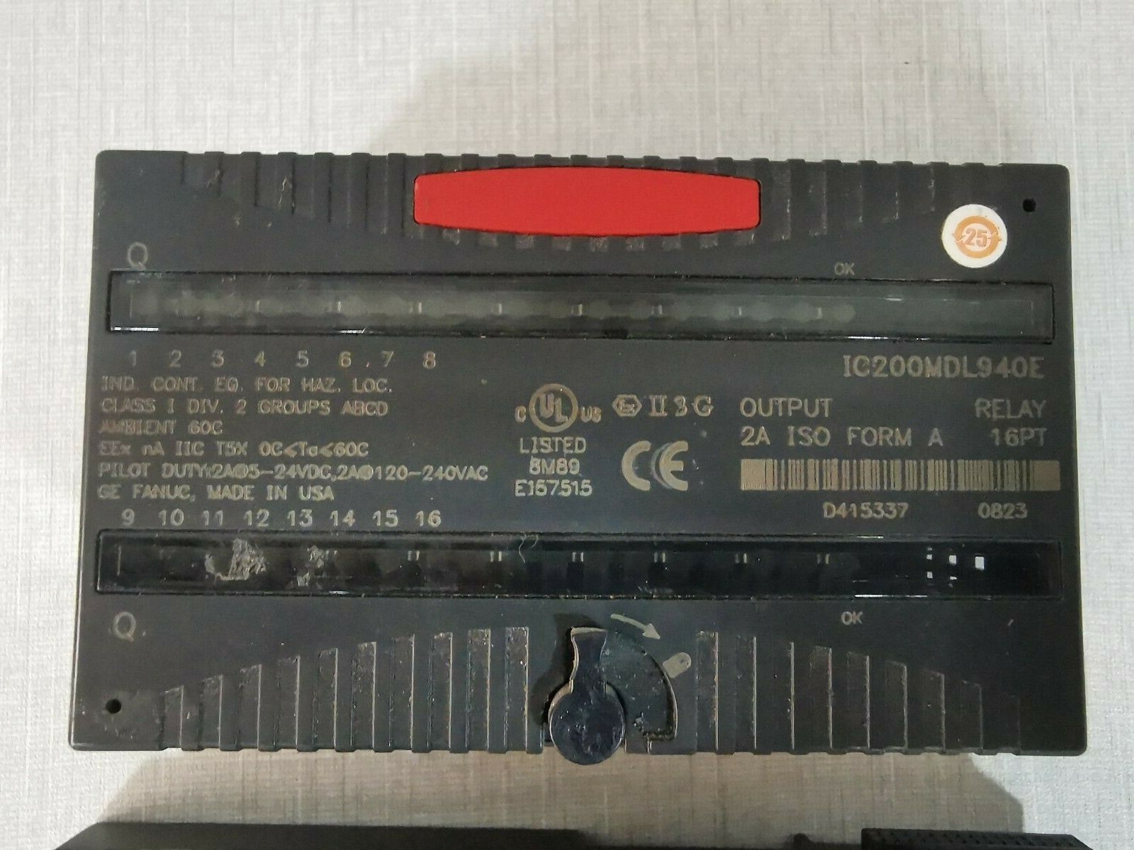 GE IC200MDL940E GE FANUC IC200MDL940E OUTPUT RELAY MODULE IC200CHS022C 2