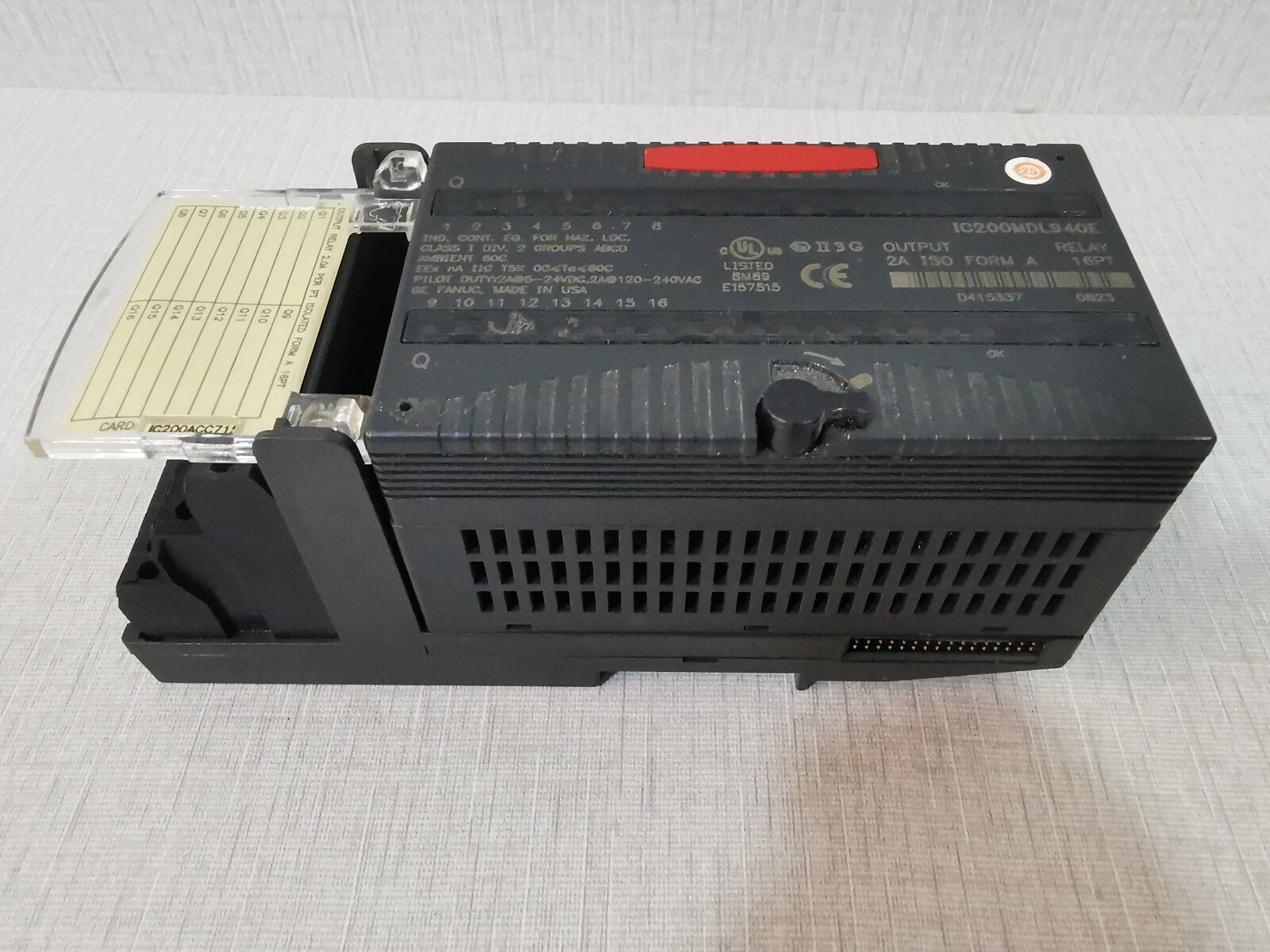 GE IC200MDL940E GE FANUC IC200MDL940E OUTPUT RELAY MODULE IC200CHS022C 4