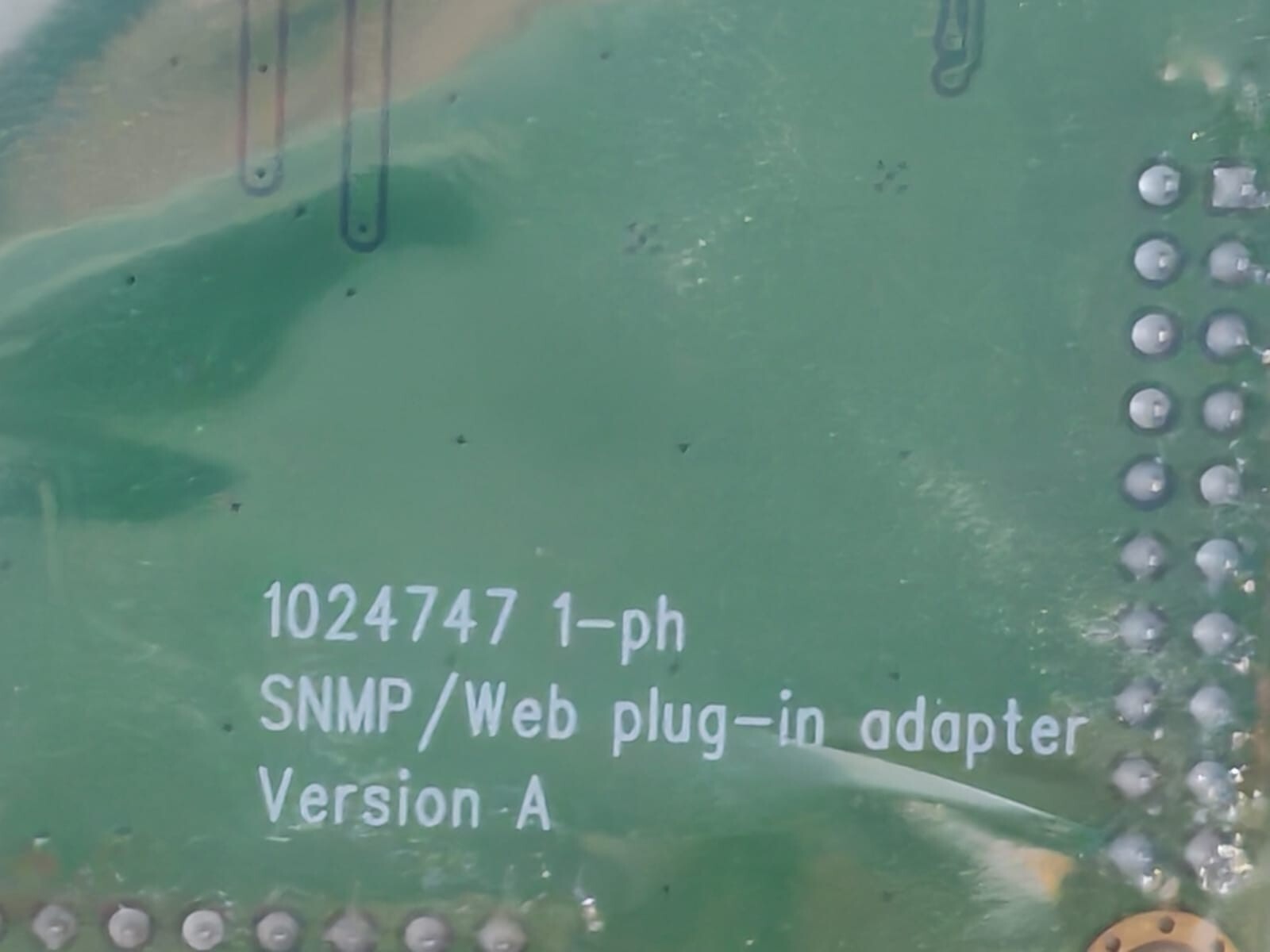 GE 1-PH GE 1024747 1-PH SNMP/WEB PLUG-IN ADAPTER 5