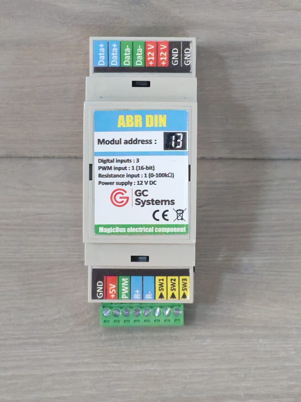 GC Systems ABR DIN Module 3-digital Input Power Supply