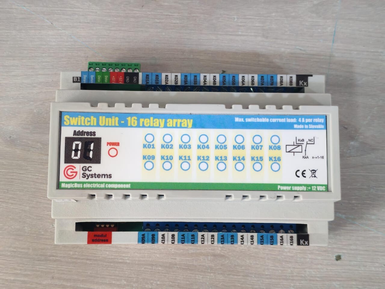 GC SYSTEMS MAGICBUS ELECTRICAL COMPONENT SWITCH UNIT GC SYSTEMS MAGICBUS ELECTRICAL COMPONENT SWITCH UNIT-16 RELAY ARRAY 12V 7