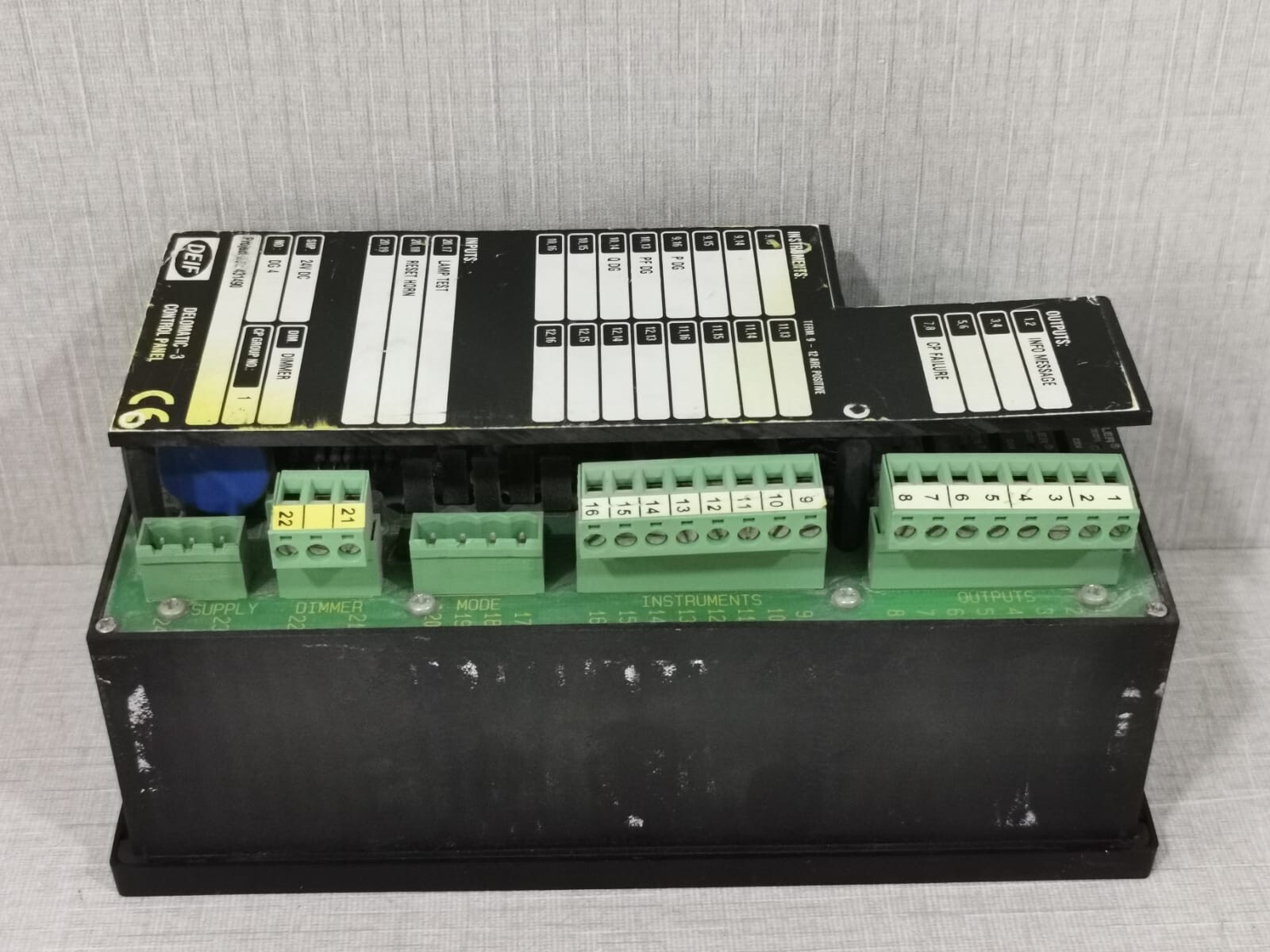 DEIF DELOMATIC-3 DEIF DELOMATIC-3 CONTROL PANEL CP1 24VDC 6