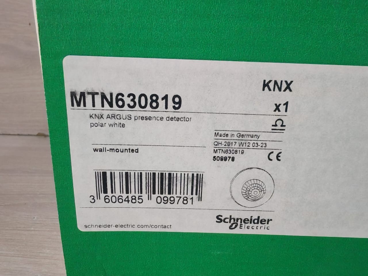 Schneider Electric MTN630819 SCHNEIDER ELECTRIC MTN630819 KNX ARGUS PRESENCE DETECTOR POLAR WHITE 7