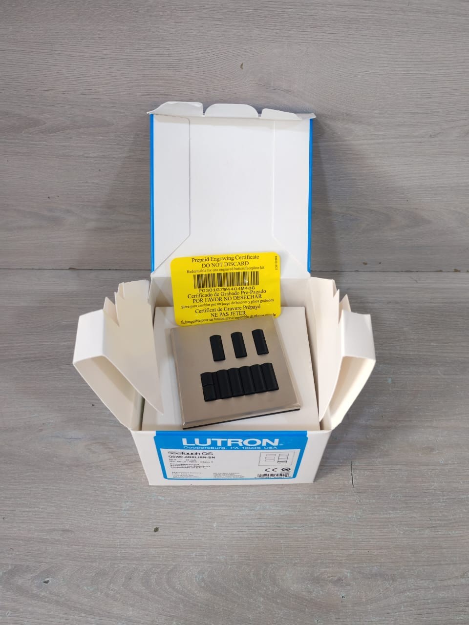 Lutron QSWE-8BRLIRN-SN LUTRON SEETOUCH QS QSWE-8BRLIRN-SN 8-WALL STATION BUTTONS 24V 2