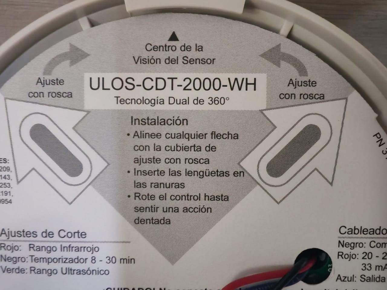 Lutron CDT-2000-WH Lutron ULOS-CDT-2000-WH Occupancy Sensor 4